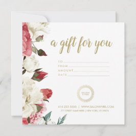 Salon Gift Card Botanical Flowers Rand