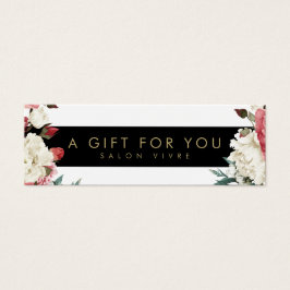 Salon Gift Card Botanical Flowers Rand Litet Visitkort