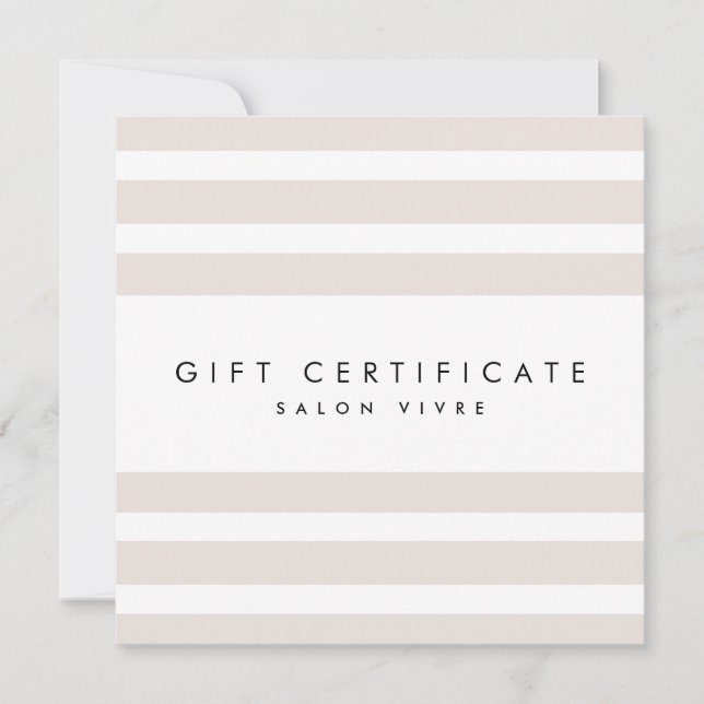 Salon Gift Card Modern Minimalist Rand (Framsida)