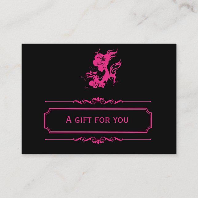 Salon Gift Certificate (Deep Rosa) Rabattkort (Framsida)