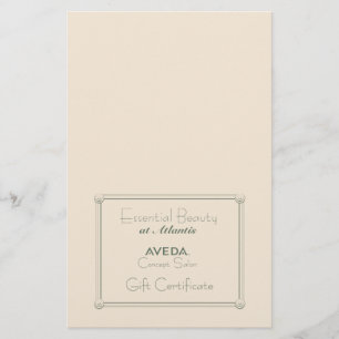 Salon Gift Certificate (DIY Folding) Flygblad