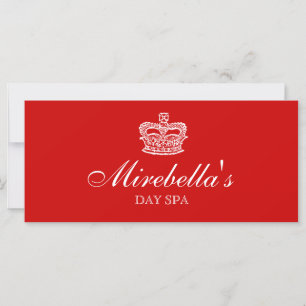 Salon Gift Certificate Krona Red White