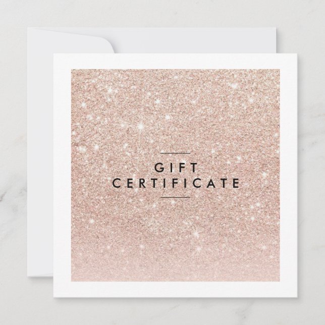 Salon Gift-certifikat för ro Guld Chic (Framsida)