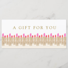 Salon Guld Sequin Lipstick Gift-certifikat