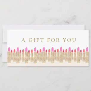Salon Guld Sequin Lipstick Gift-certifikat
