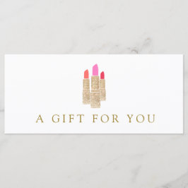 Salon Guld Sequin Lipstick Gift-certifikat 2