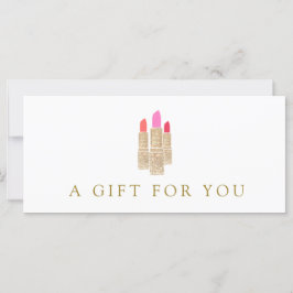 Salon Guld Sequin Lipstick Gift-certifikat 2