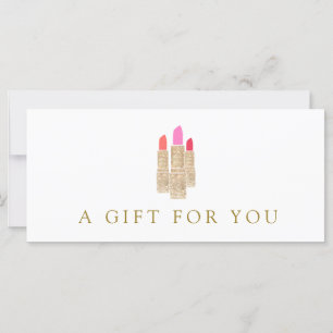 Salon Guld Sequin Lipstick Gift-certifikat 2