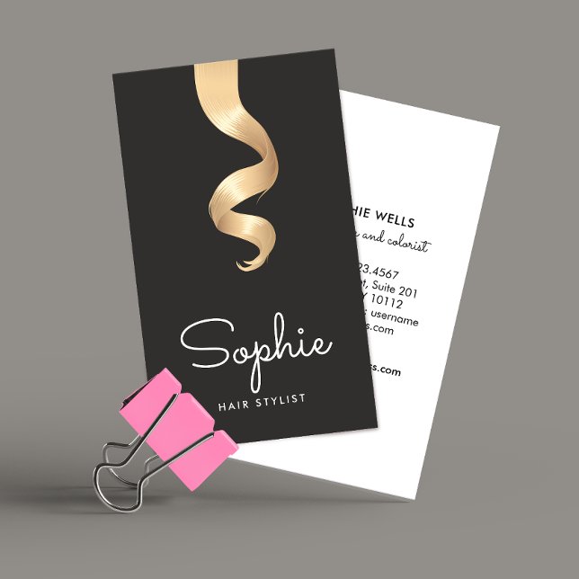 Salon Hair Stylist Salon Salon Guld Visitkort (Skapare uppladdad)