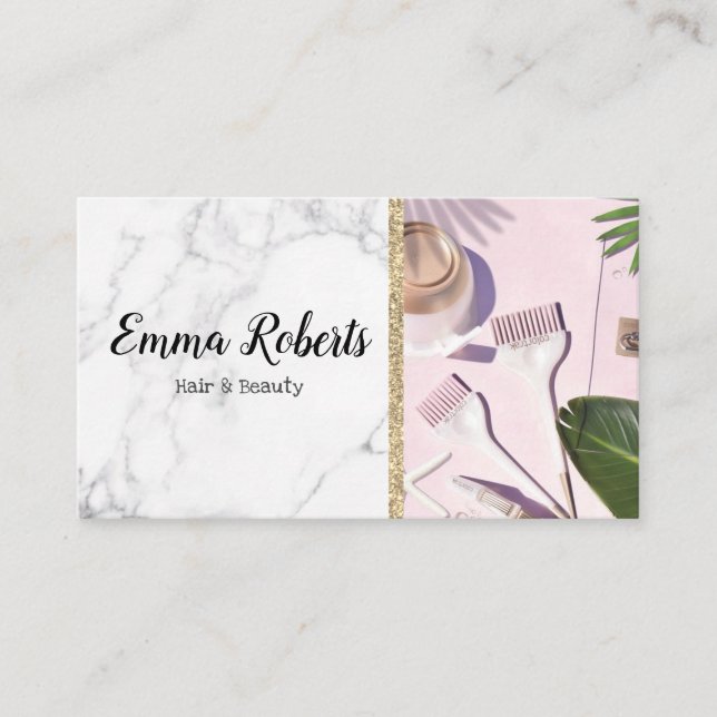 Salon Hairdresser Barber Visitkort (Framsida)