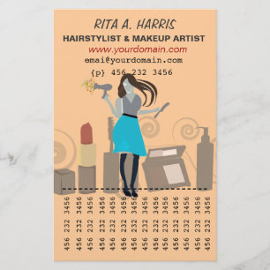 Salon Hairstylist Makeup Artist Beauty Products Flygblad