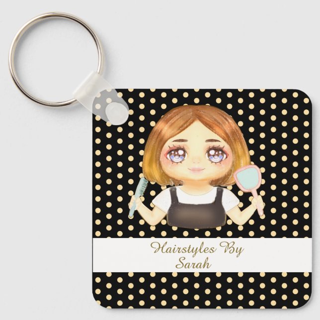 Salon Hairstylist Nyckelring (Framsida)