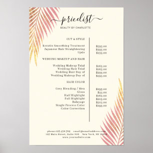 Salon Handflatan, bladsaft, prislistePoster Poster