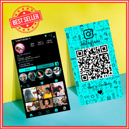 Salon Instagram Turcos | Social Media QR-kod Visitkort