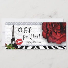 Salon julgåvsintyg Eiffel Torn Ro