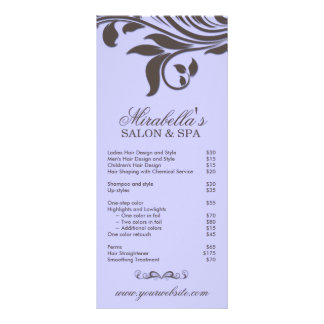 Salon Lavender Löv Blommigt Lila Brown Reklamkort