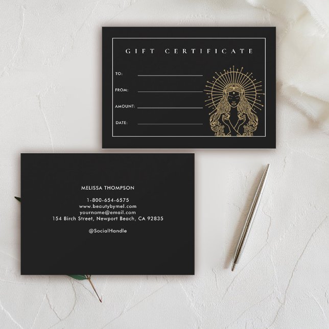 Salon Makeup Hair Nagel Lash Tarot Gift (hair salon gift certificate mystical tarot celestial beauty makeup nails lashes stylist beauty )