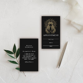 Salon Makeup Hair Nagel Mystic Tarot Guld Black Tidsbeställning Kort
