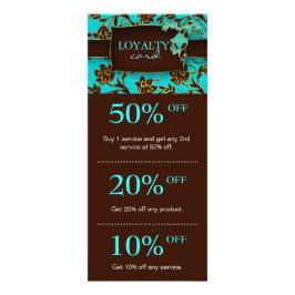 Salon Marknadsföring Cards Blue Brown Blommigt Ele Reklamkort