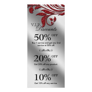 Salon Marknadsföring Cards Jewelry Gnistra Red Reklamkort