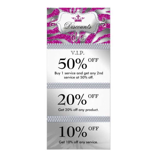 Salon Marknadsföring Kort Juvelry Krona Gnistra Ro (Framsidan)