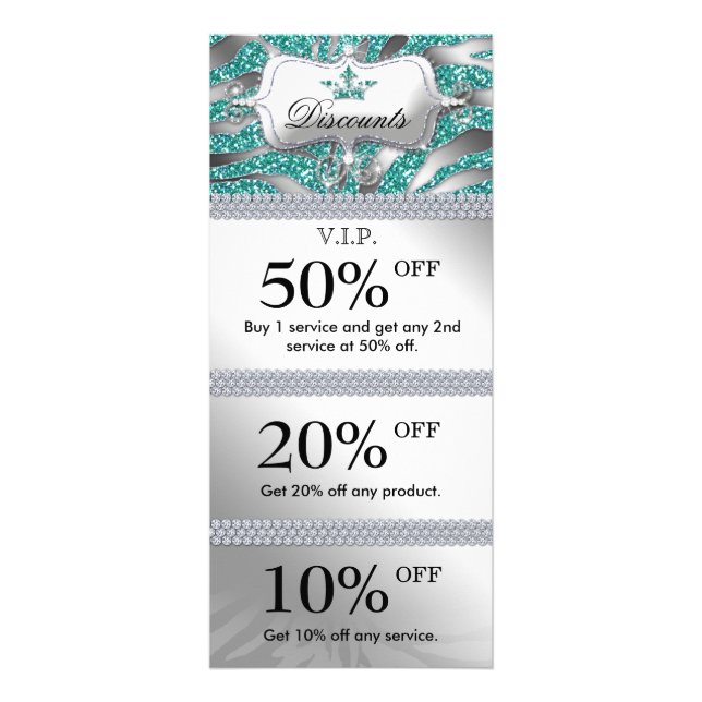 Salon Marknadsföring-kort Juvelry Krona Gnistra Te Reklamkort (Framsidan)