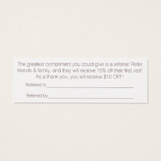 SALON MEO-REFERENSMEO LITET VISITKORT