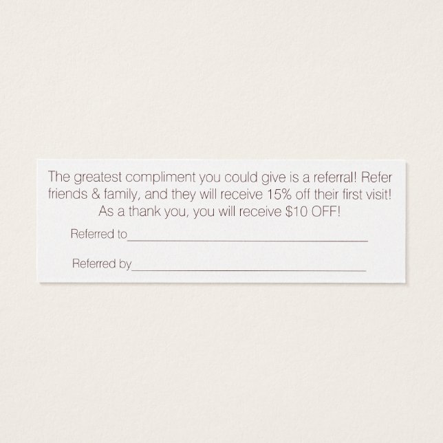 SALON MEO-REFERENSMEO LITET VISITKORT (Baksidan)