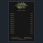 Salon Modern Botanik Schwarz Grün Schwarz Flygblad<br><div class="desc">Elegant,  moderne,  Botanik,  Schwarz,  Grün Flyer. Editiere dein Produkt in wenigen Minuten indem Du deinen Namen,  Service und Preise eingibst. Über "weiteres personalisieren" kannst du die Schriftart,  Farbe und Position individuell wählen.Flyer.</div>