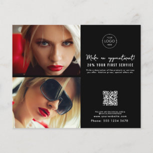 Salon Möte Hair Makeup Nagel Business Logotyp Flygblad