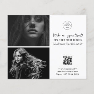 Salon Möte Hair Makeup Nagel Business Logotyp Flygblad