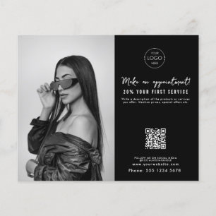Salon Möte Hair Makeup Nagel Business Logotyp Flygblad