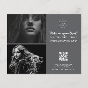 Salon Möte Hair Makeup Nagel Business Logotyp Flygblad