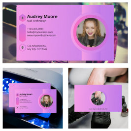 Salon Nail Technician Visitkort