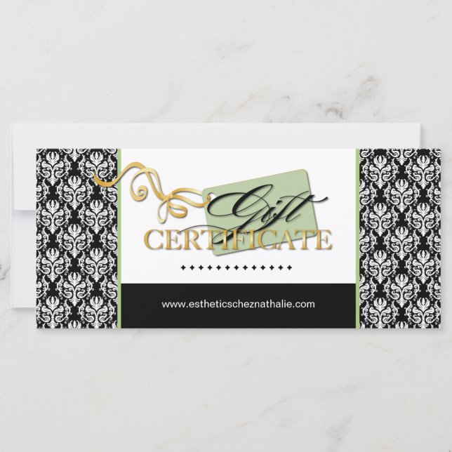 SALON- OCH SPA GIFT-INTYG (Framsida)