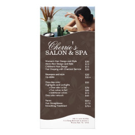 Salon- och spa-rackkort reklamkort
