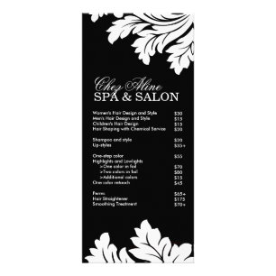 Salon- och spa-rackkort reklamkort