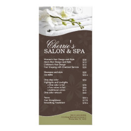 Salon- och spa-rackkort reklamkort