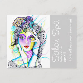 Salon- och Spa-reklam Vykort