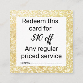 Salon- och spa-säljfrämjande åtgärder fyrkantigt visitkort