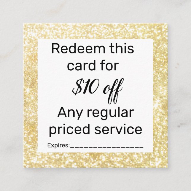 Salon- och spa-säljfrämjande åtgärder fyrkantigt visitkort (Framsida)