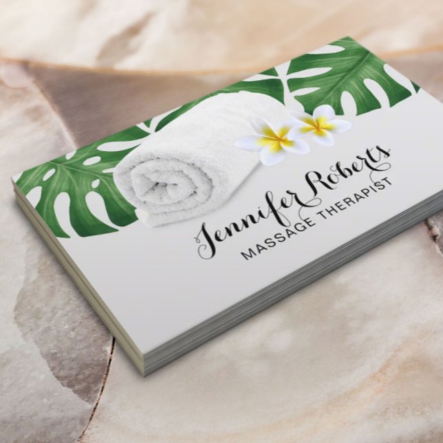 Salon och spa vid massabehandling Tropical Nature Visitkort (Skapare uppladdad)