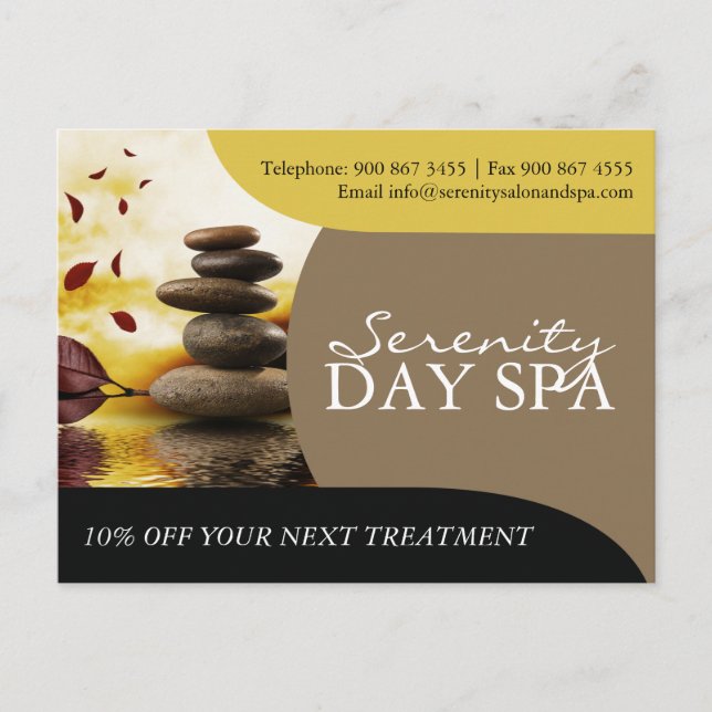 Salon- och Spa-vykort för reklam Vykort (Framsida)