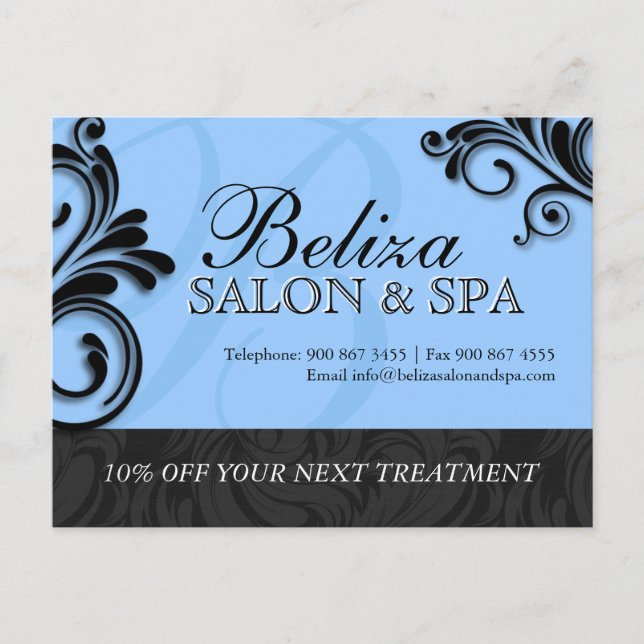Salon- och Spa-vykort för reklam Vykort (Framsida)