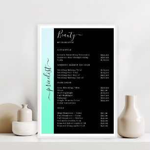 Salon Poster för Ombre & Black Pricelist