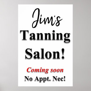 Salon Poster Tanning Salon kommer snart