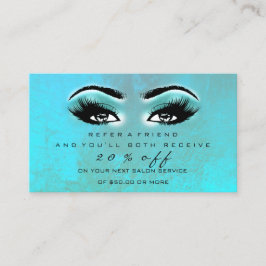 Salon-referenskort Makeup Artist Ocean Lash Rabattkort