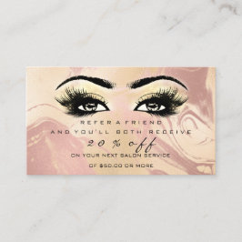 Salon Referenskort Marble Makeup Lash Extension Rabattkort