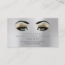 Salon Referenskort - utfall Makeup Guld Silver Rabattkort