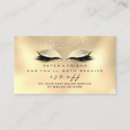 Salon Referral Card Smala Makeup Lash Champaigne